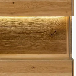 Wohnen Esszimmer-Vitrinen|Esszimmerschränke*1-türige Highboard Vitrine aus Wildeiche - Millena