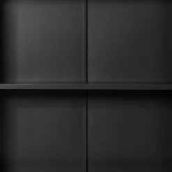 Wohnen 2-türige Hängevitrine in Schwarz - Entury