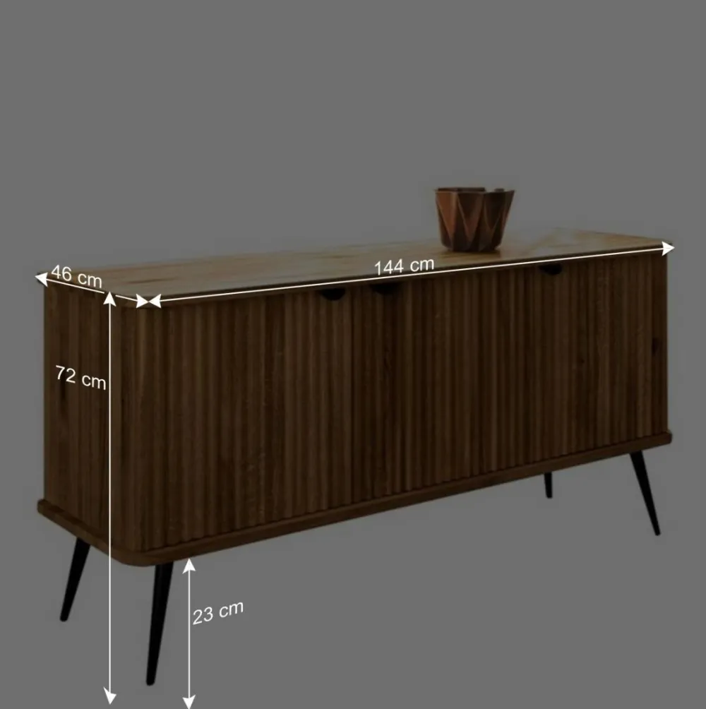 Wohnen Küchenschränke|Sideboards & Kommoden*3-türige Holzkommode aus Wildeiche massiv - Casarius