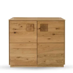 Wohnen 2-türige Kommode aus Massivholz Wildeiche - Millena