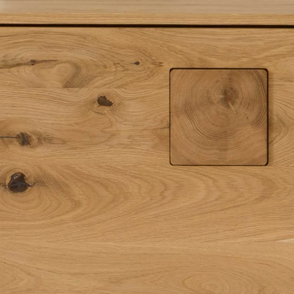 Wohnen 2-türige Kommode aus Massivholz Wildeiche - Millena