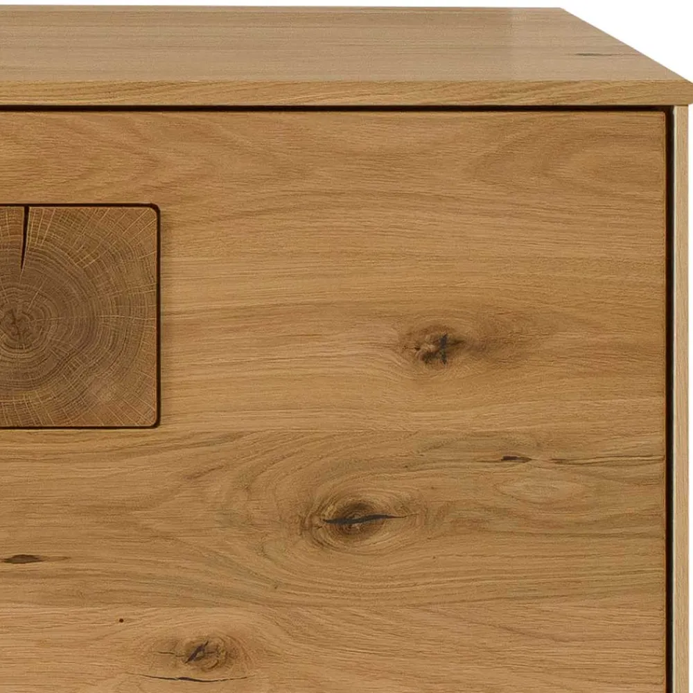 Wohnen 2-türige Kommode aus Massivholz Wildeiche - Millena
