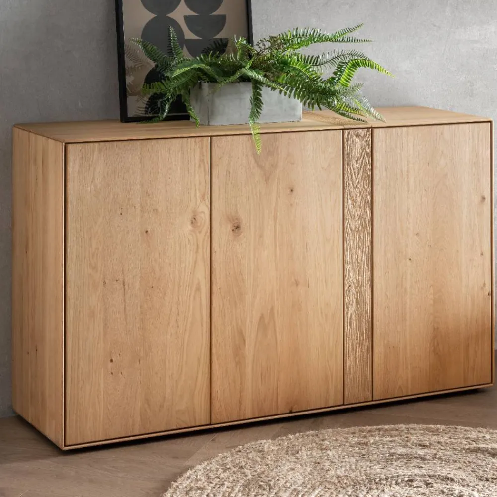 Wohnen Sideboards & Kommoden|Sideboards & Kommoden*3-türige Kommode aus Wildeiche Massivholz - Barrios