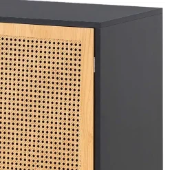 Wohnen 2-türige Kommode in Natur und Schwarz - Around