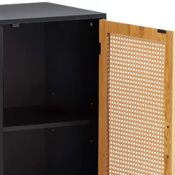 Wohnen 2-türige Kommode in Natur und Schwarz - Around