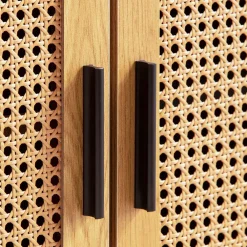 Wohnen 2-türige Kommode in Natur und Schwarz - Around