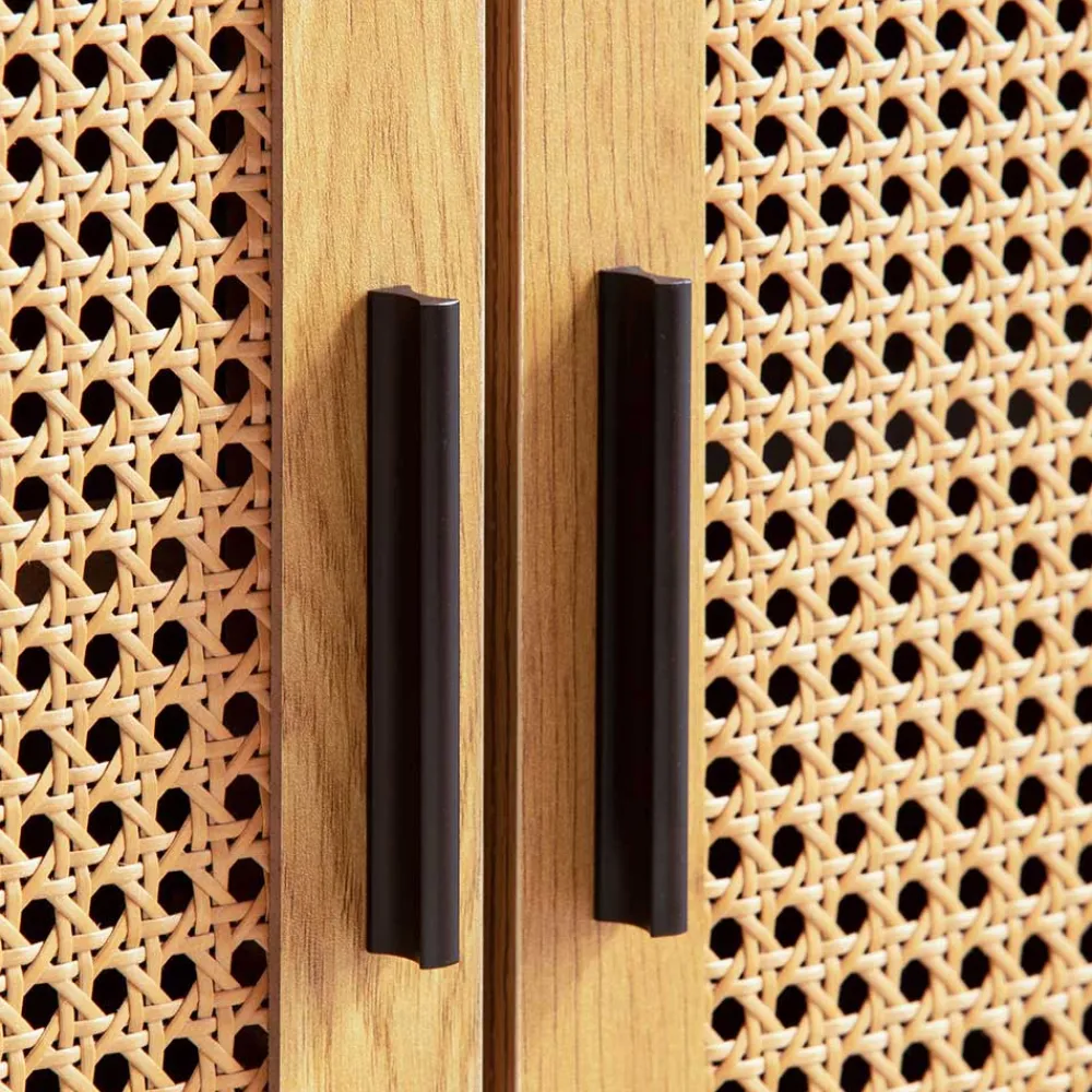 Wohnen 2-türige Kommode in Natur und Schwarz - Around