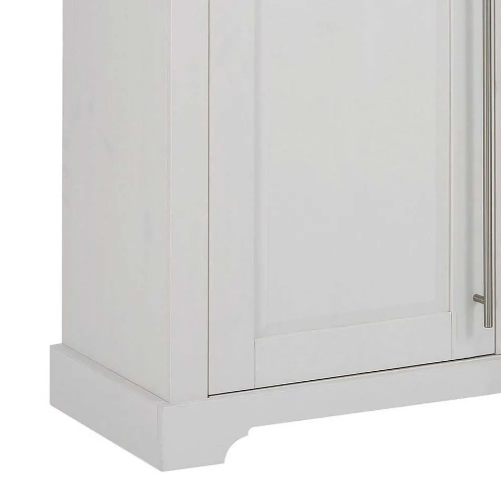 Wohnen Weiße Möbel|Landhausmöbel*2-türige Kommode in Weiß & Honig - Eyzaco