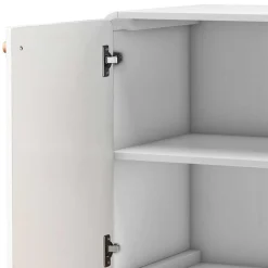 Wohnen 2-türige Kommode in Weiß mit Eiche - Kolreva