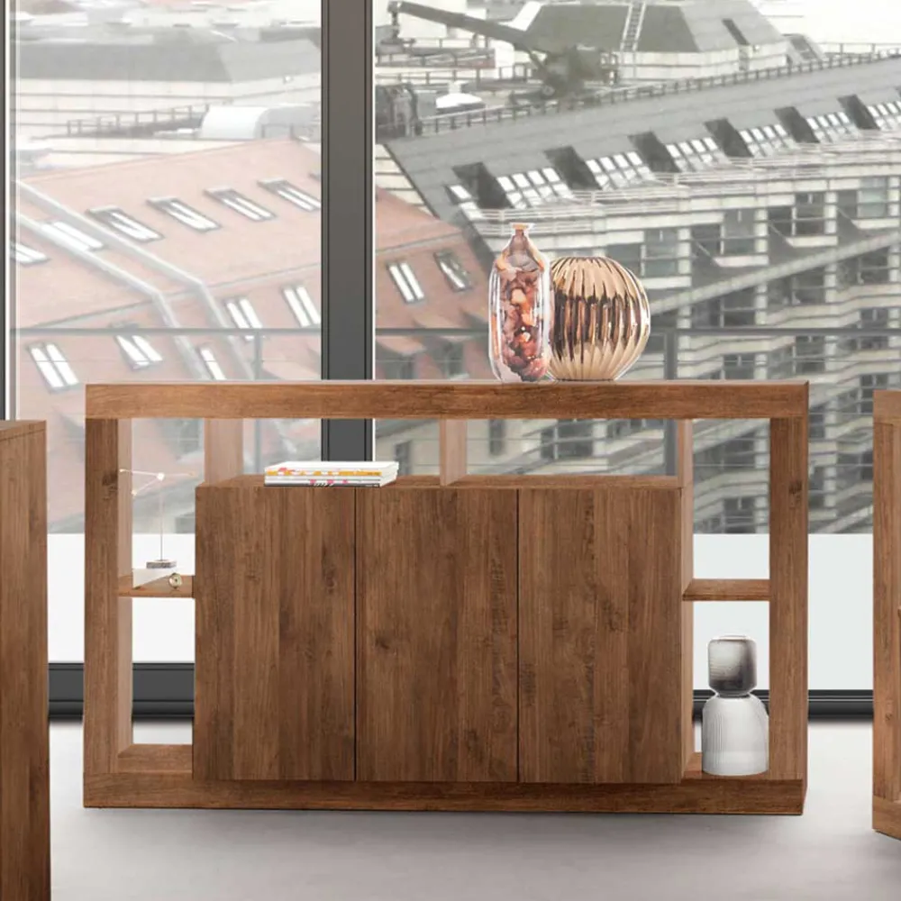 Wohnen Sideboards & Kommoden|Sideboards & Kommoden*3-türige Kommode mit 6 offenen Fächern - Cosmonata