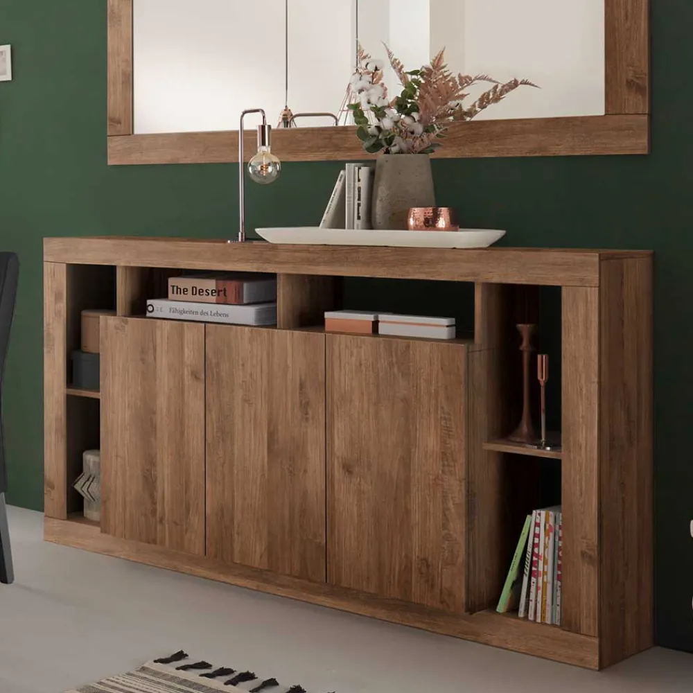 Wohnen Sideboards & Kommoden|Sideboards & Kommoden*3-türige Kommode mit 6 offenen Fächern - Cosmonata