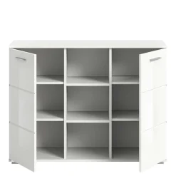 Wohnen 2-türige Kommode mit drei offenen Fächern - Rugova