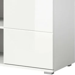 Wohnen 2-türige Kommode mit drei offenen Fächern - Rugova