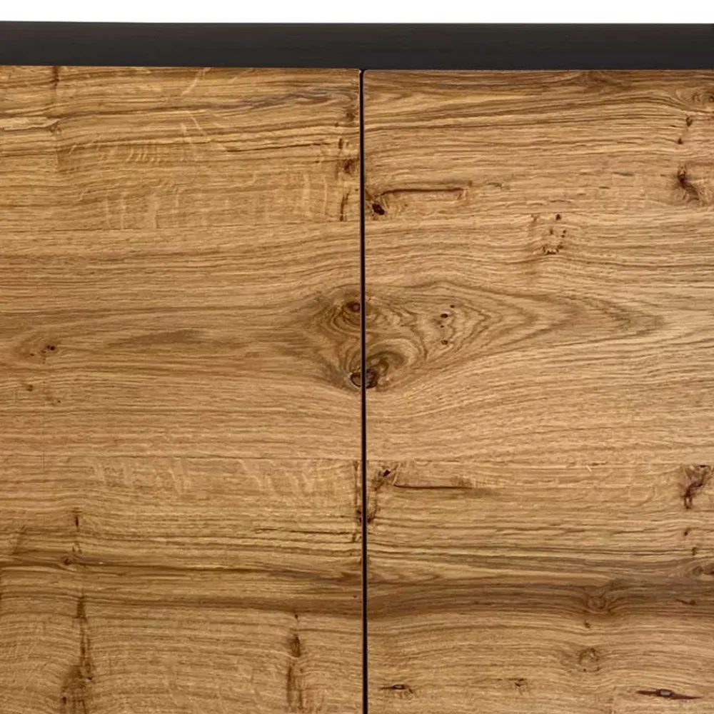 Wohnen 2-türige Kommode mit Eiche Furnier Front - Yestinas