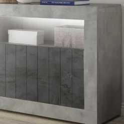 Wohnen 3-türige Kommode mit Regal-Fach - Reading