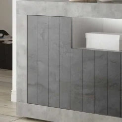 Wohnen 3-türige Kommode mit Regal-Fach - Reading