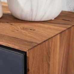 Wohnen Schuhschränke*2-türige Schuhkommode in Anthrazit Glas - Mandrey