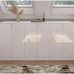 Wohnen 6-türige Schuhkommode in Weiß - Ejulia (dreiteilig)