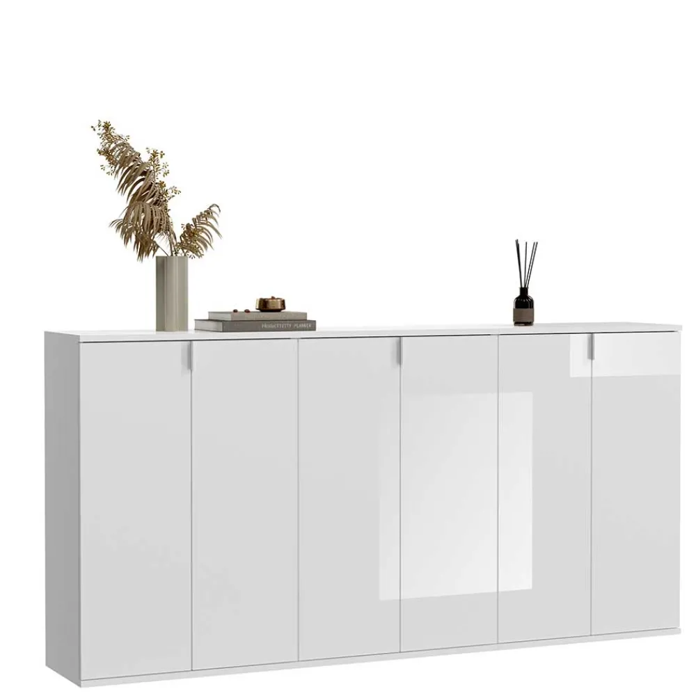 Wohnen 6-türige Schuhkommode in Weiß - Ejulia (dreiteilig)