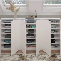 Wohnen 6-türige Schuhkommode in Weiß - Ejulia (dreiteilig)