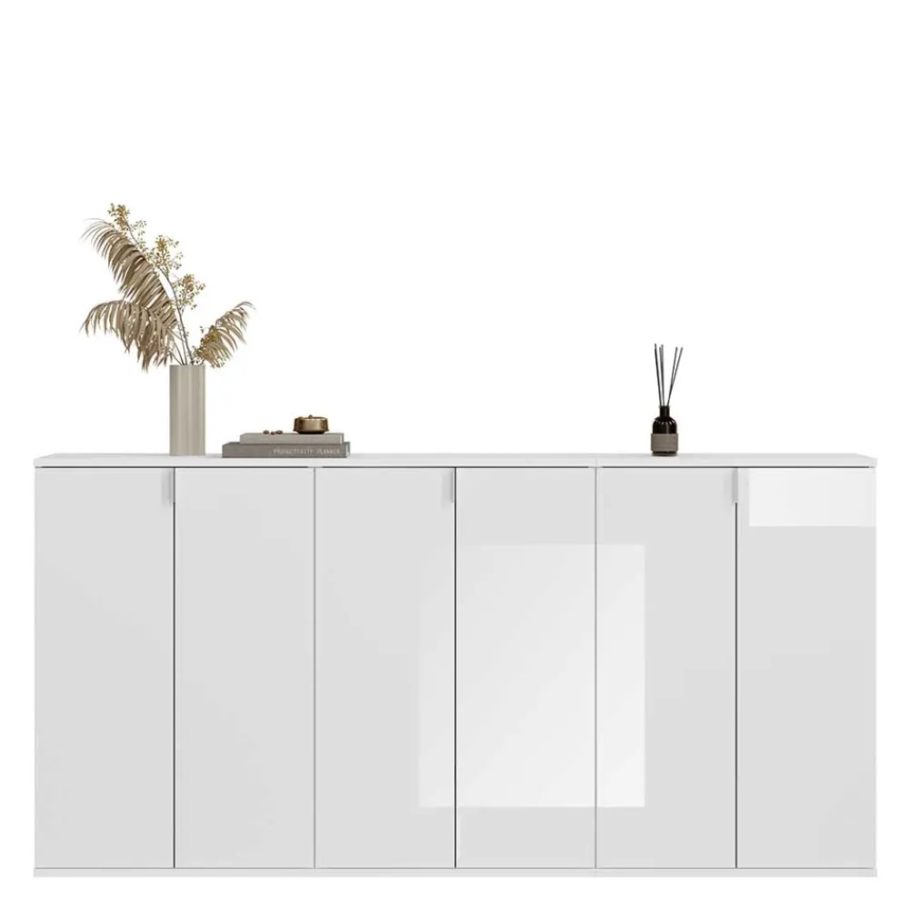 Wohnen 6-türige Schuhkommode in Weiß - Ejulia (dreiteilig)