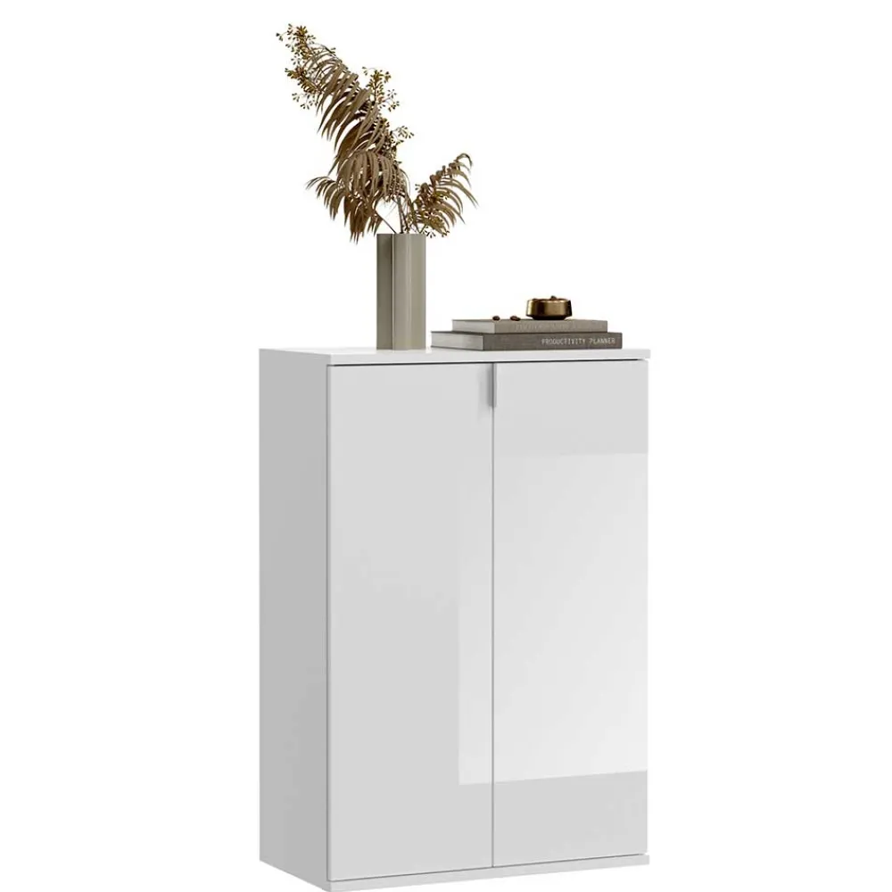 Wohnen 6-türige Schuhkommode in Weiß - Ejulia (dreiteilig)