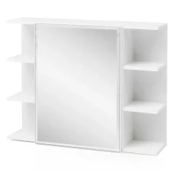 Wohnen Glasmöbel|Bad-Spiegelschränke*1-türiger Bad Spiegelschrank mit Regalen - Giulia