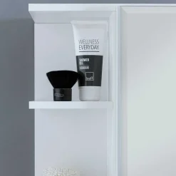 Wohnen Glasmöbel|Bad-Spiegelschränke*1-türiger Bad Spiegelschrank mit Regalen - Giulia