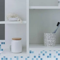 Wohnen Glasmöbel|Bad-Spiegelschränke*1-türiger Bad Spiegelschrank mit Regalen - Giulia