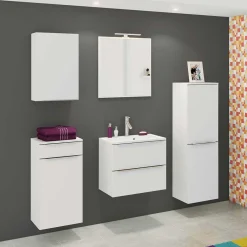 Wohnen 1-türiger Badezimmeroberschrank in Weiß - Livendas