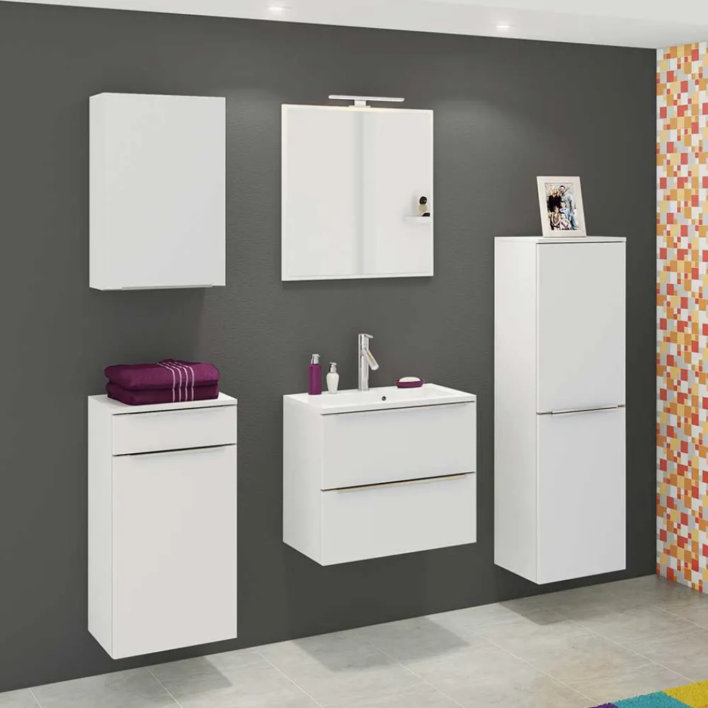 Wohnen 1-türiger Badezimmeroberschrank in Weiß - Livendas