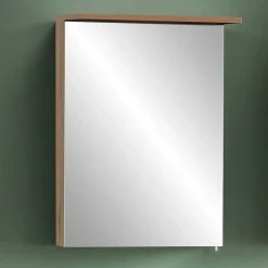 Wohnen Bad-Spiegelschränke*1-türiger Badezimmer-Spiegelschrank mit LED Licht - Traciana