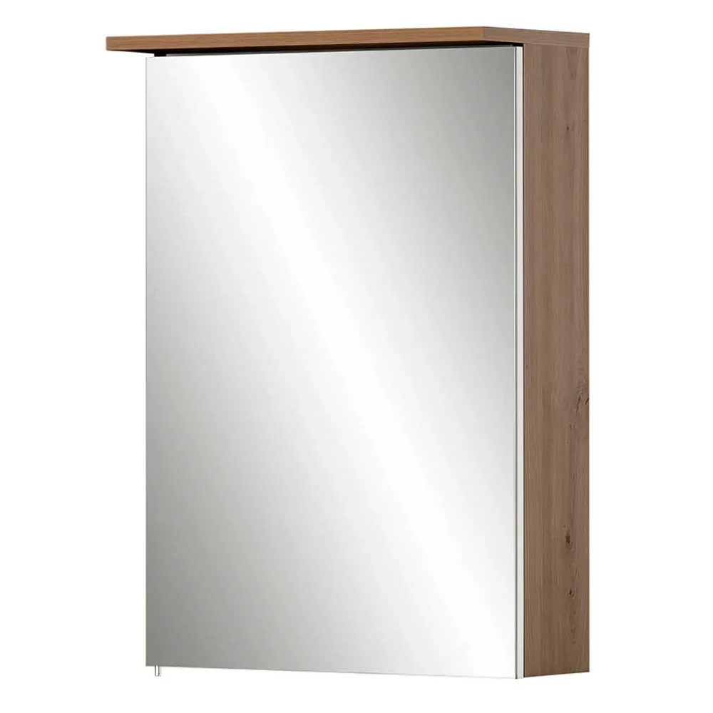 Wohnen Bad-Spiegelschränke*1-türiger Badezimmer-Spiegelschrank mit LED Licht - Traciana