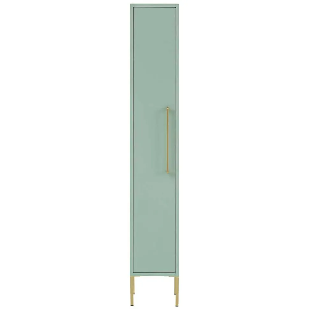 Wohnen 1-türiger Badschrank in Mintgrün & Gold - Aparcian