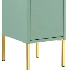 Wohnen 1-türiger Badschrank in Mintgrün & Gold - Aparcian