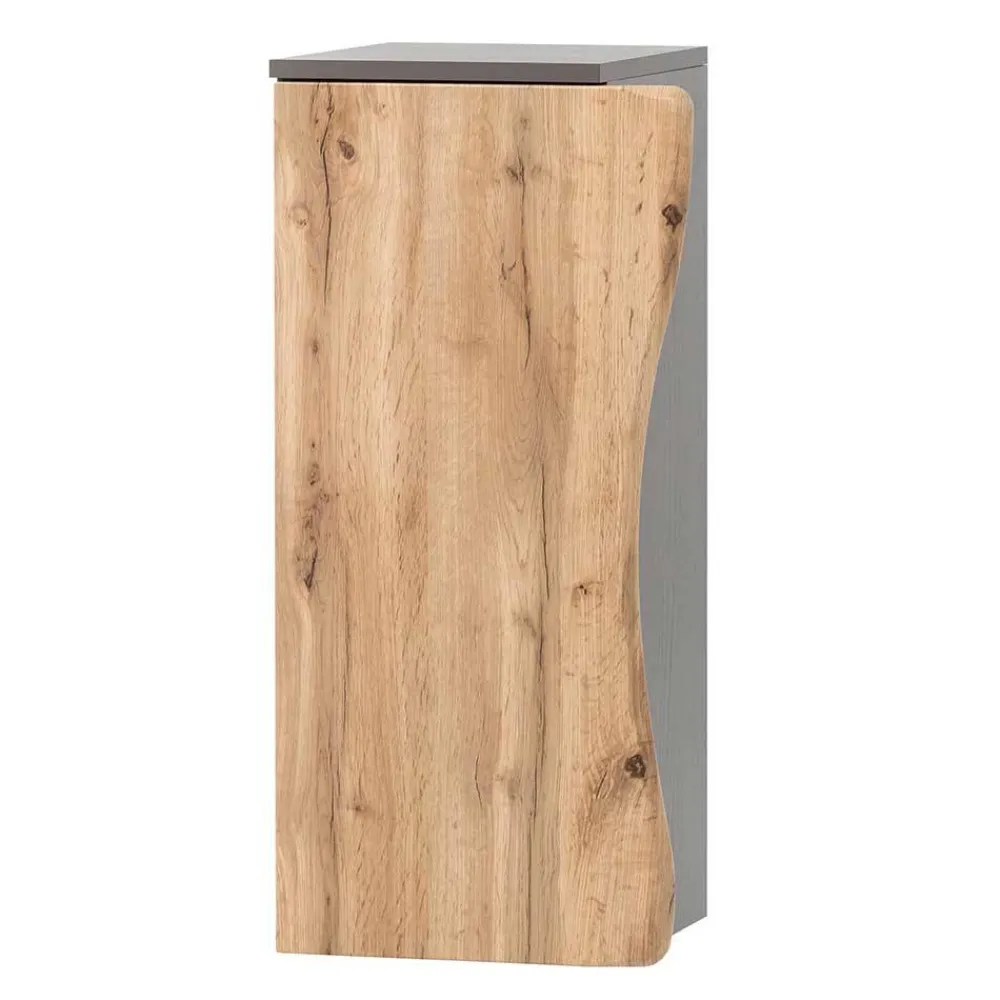 Wohnen 1-türiger Badschrank mit Naturkante Dekor - Breznia