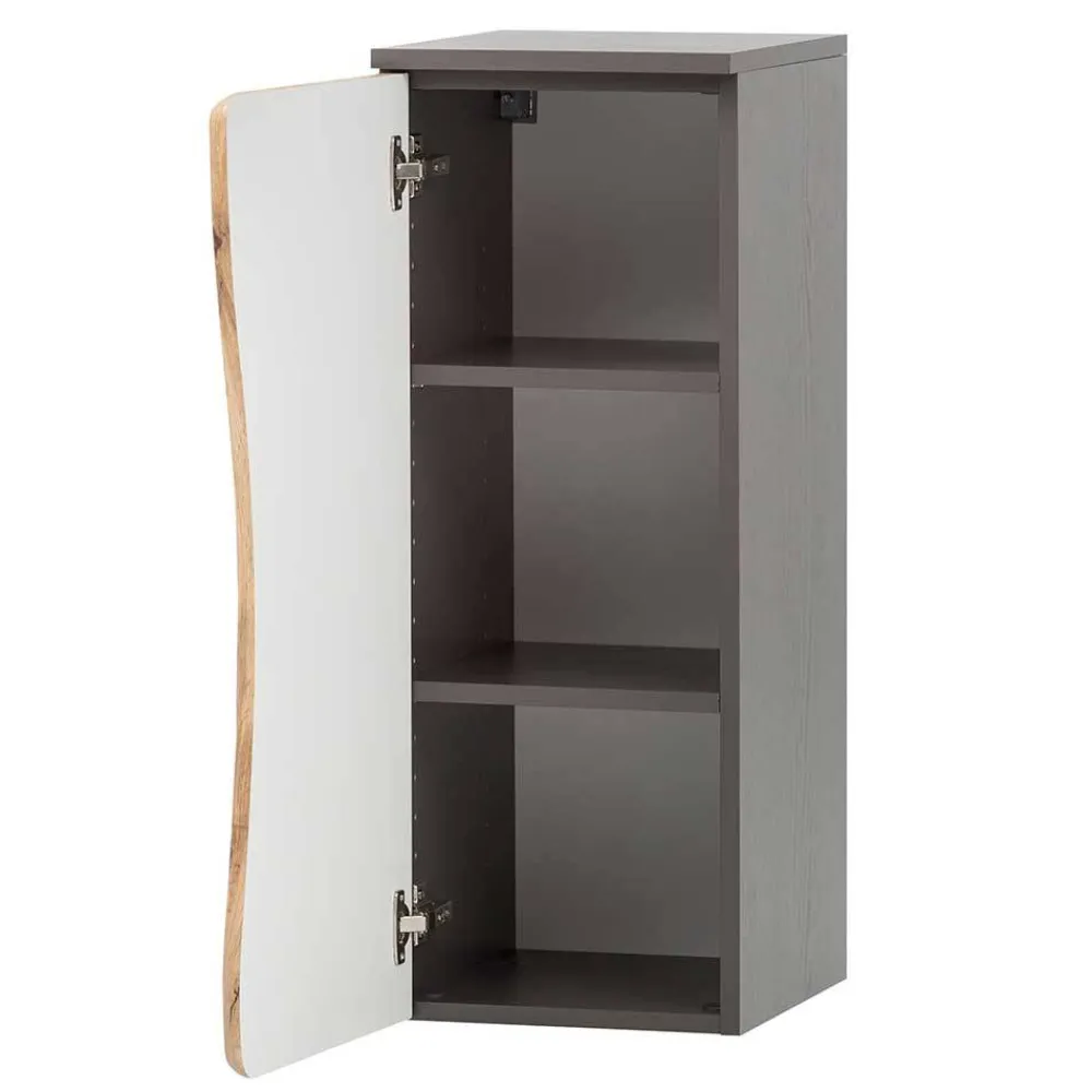 Wohnen 1-türiger Badschrank mit Naturkante Dekor - Breznia