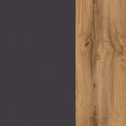 Wohnen 1-türiger Badschrank mit Naturkante Dekor - Breznia