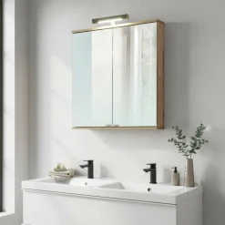 Wohnen Bad-Spiegelschränke*2-türiger Bad-Spiegelschrank 60x71 cm - Dilvonda