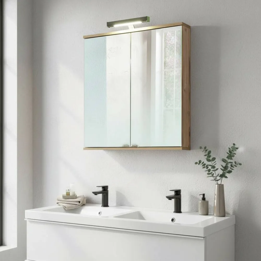 Wohnen Bad-Spiegelschränke*2-türiger Bad-Spiegelschrank 60x71 cm - Dilvonda