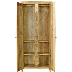 Wohnen 2-türiger Design Dielenschrank aus Mangobaum - Suennas