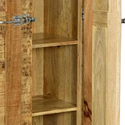 Wohnen 2-türiger Design Dielenschrank aus Mangobaum - Suennas