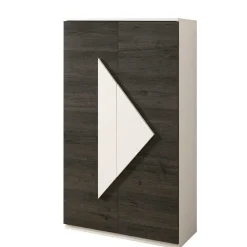 Wohnen 2-türiger Design Schuhschrank 74x128x34 cm - Fredo