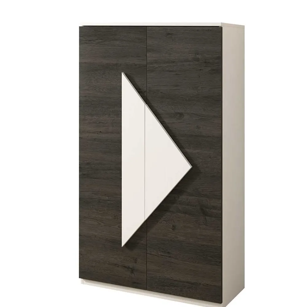 Wohnen 2-türiger Design Schuhschrank 74x128x34 cm - Fredo