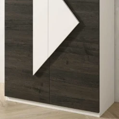 Wohnen 2-türiger Design Schuhschrank 74x128x34 cm - Fredo