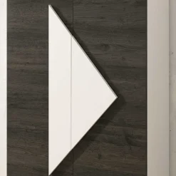 Wohnen 2-türiger Design Schuhschrank 74x128x34 cm - Fredo