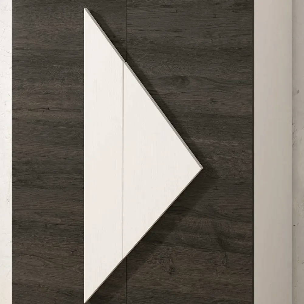 Wohnen 2-türiger Design Schuhschrank 74x128x34 cm - Fredo