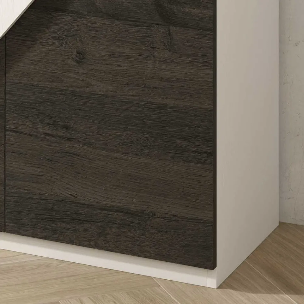 Wohnen 2-türiger Design Schuhschrank 74x128x34 cm - Fredo