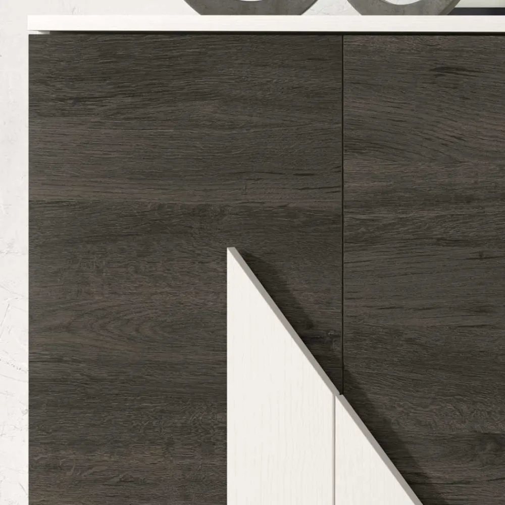 Wohnen 2-türiger Design Schuhschrank 74x128x34 cm - Fredo