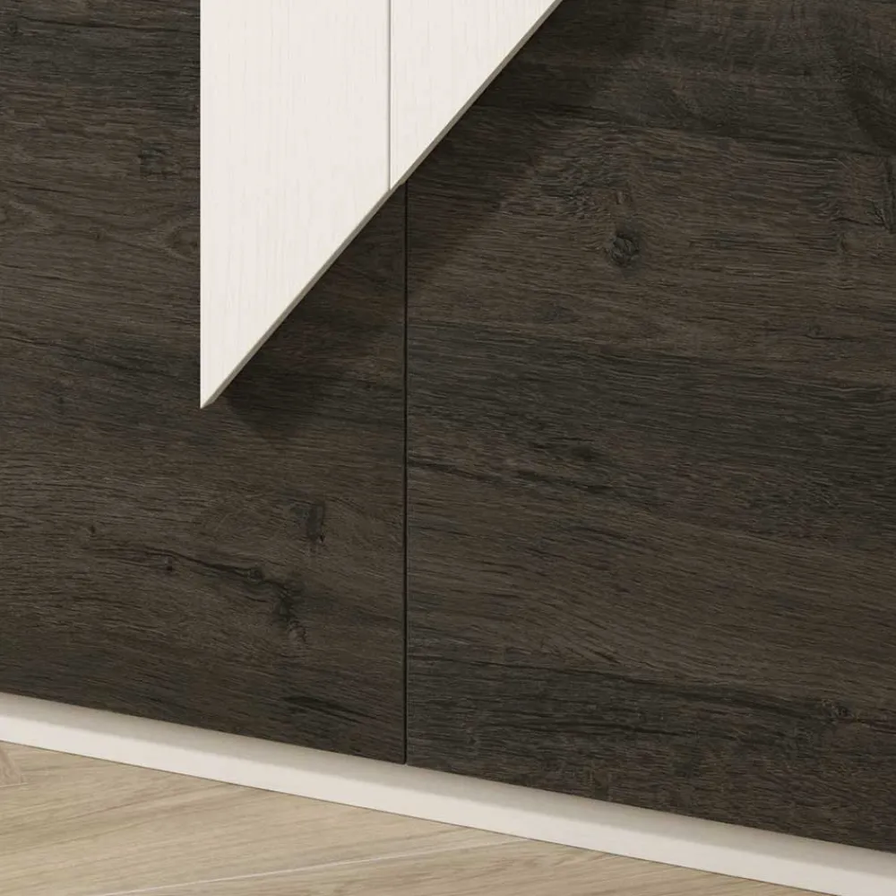 Wohnen 2-türiger Design Schuhschrank 74x128x34 cm - Fredo